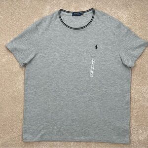 Polo Ralph Lauren T-Shirt XL Gray Short Sleeve Black Pony Logo Casual Preppy Men